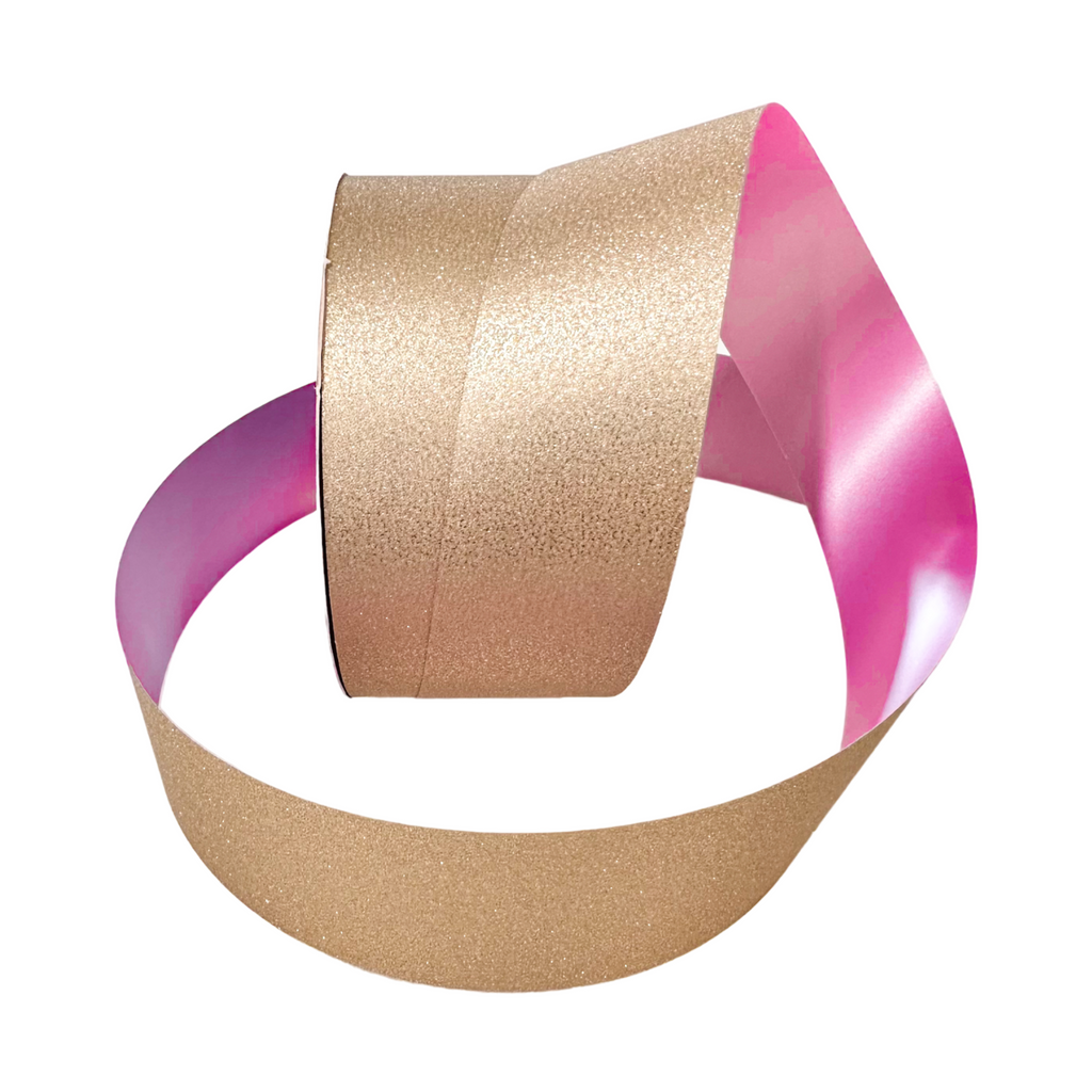 ROSE GOLD GLITTER RIBBON