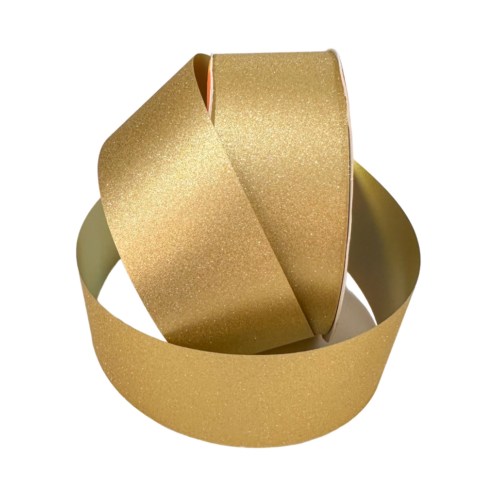 PALE GOLD GLITTER RIBBON