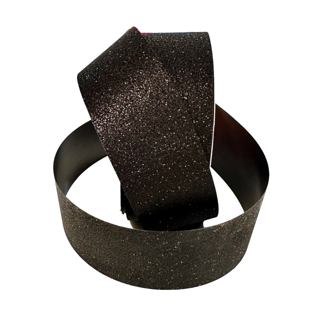 BLACK GLITTER RIBBON