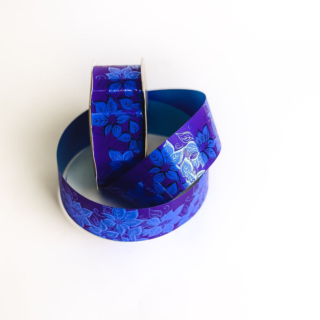 IVORY ROYAL BLUE CHRISTMAS EVE RIBBON