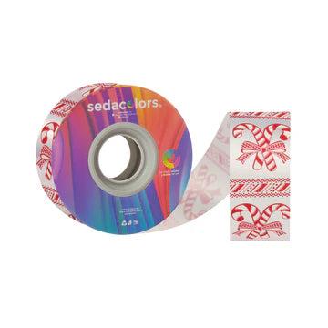 PLAIN WHITE CANDY CANES RIBBON