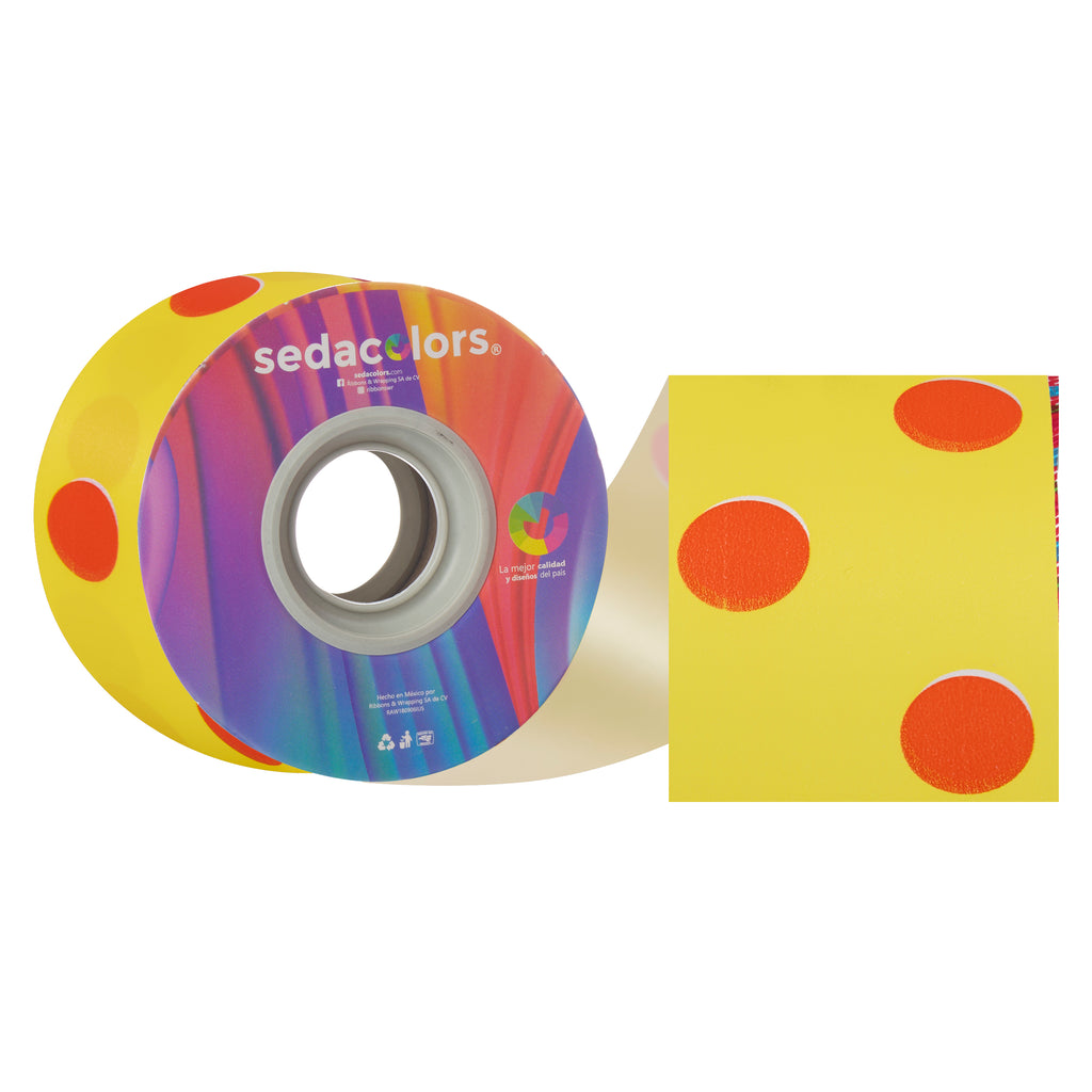 YELLOW CIRCLES RIBBON