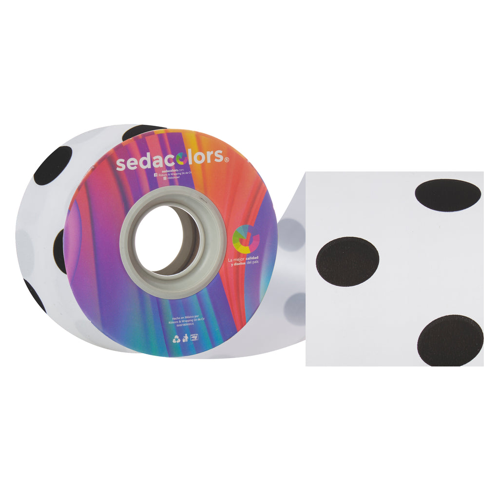 WHITE CIRCLES RIBBON