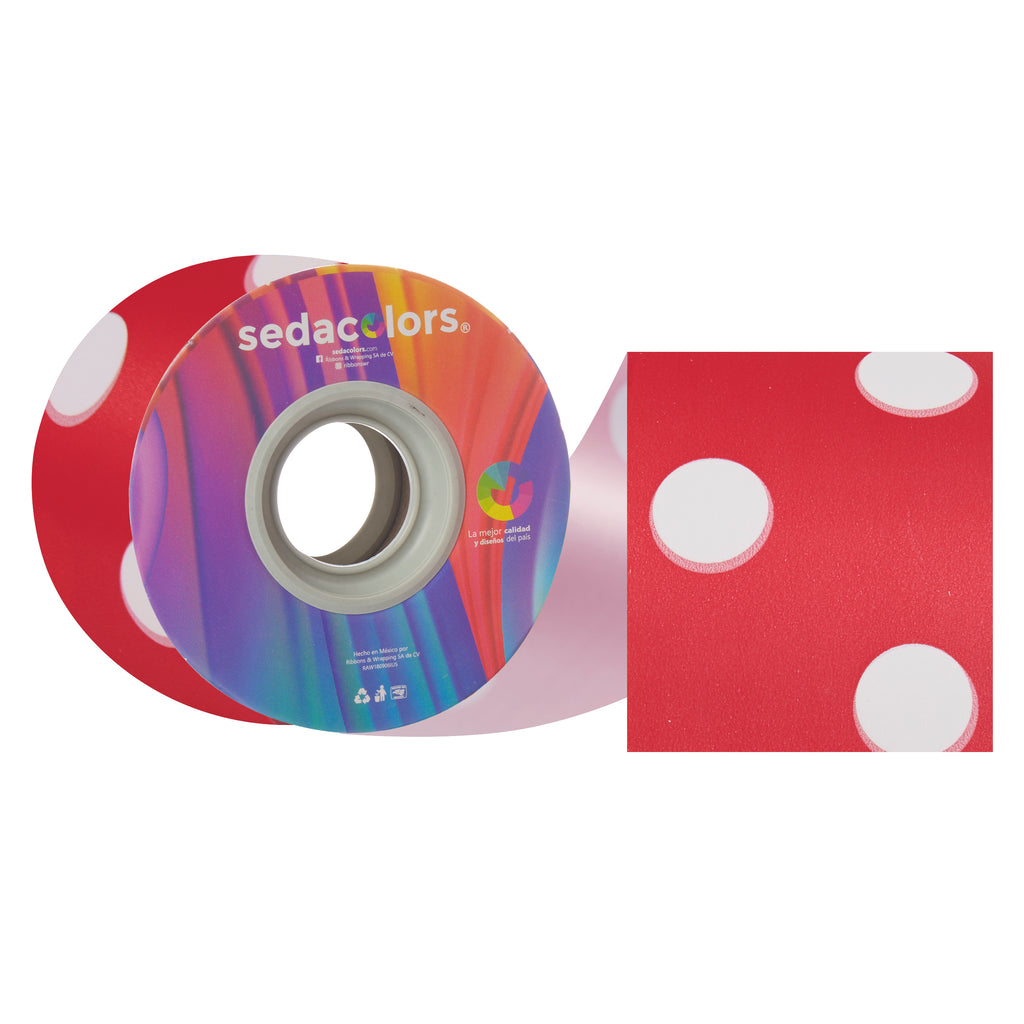 RED CIRCLES RIBBON