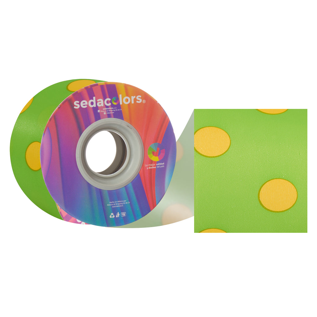 APPLE GREEN CIRCLES RIBBON
