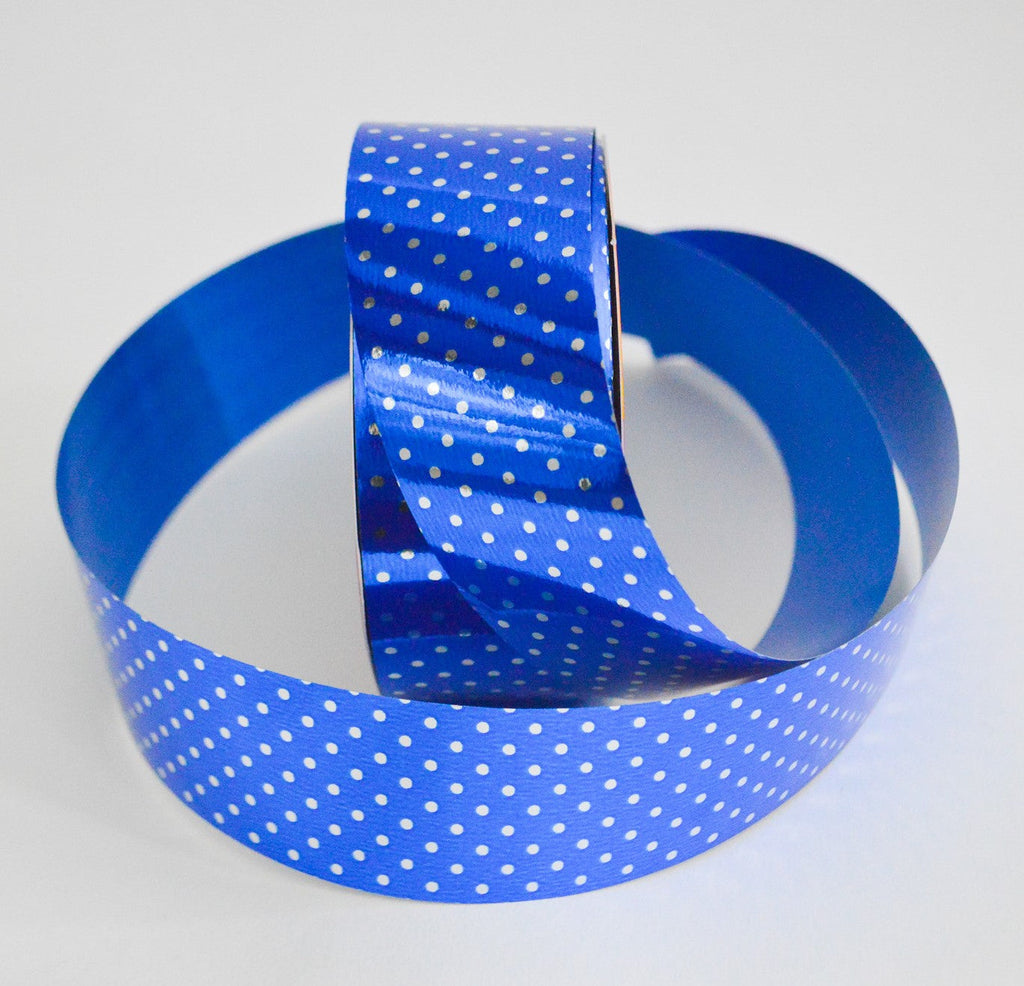 ROYAL BLUE ELEGANCE METALLIC RIBBON