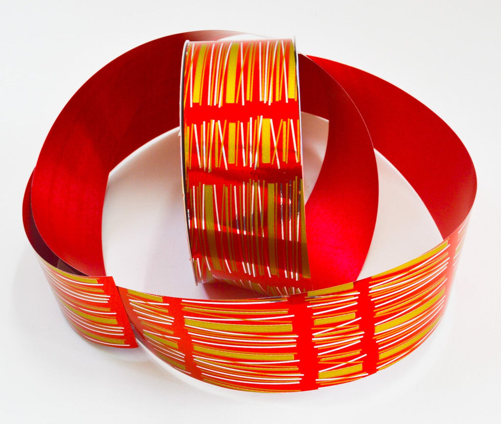 RED METALLIC STICK RIBBON