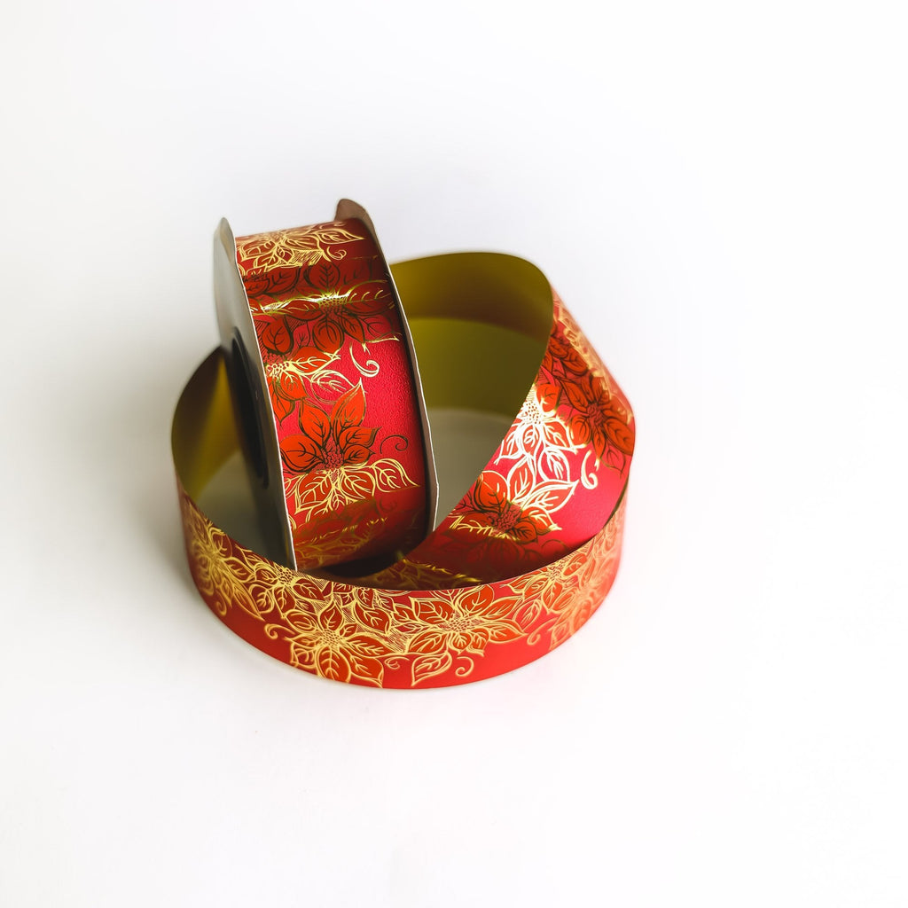 IVORY FUCHSIA CHRISTMAS EVE RIBBON