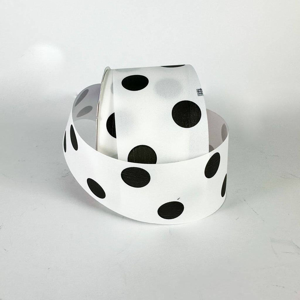 WHITE CIRCLES RIBBON