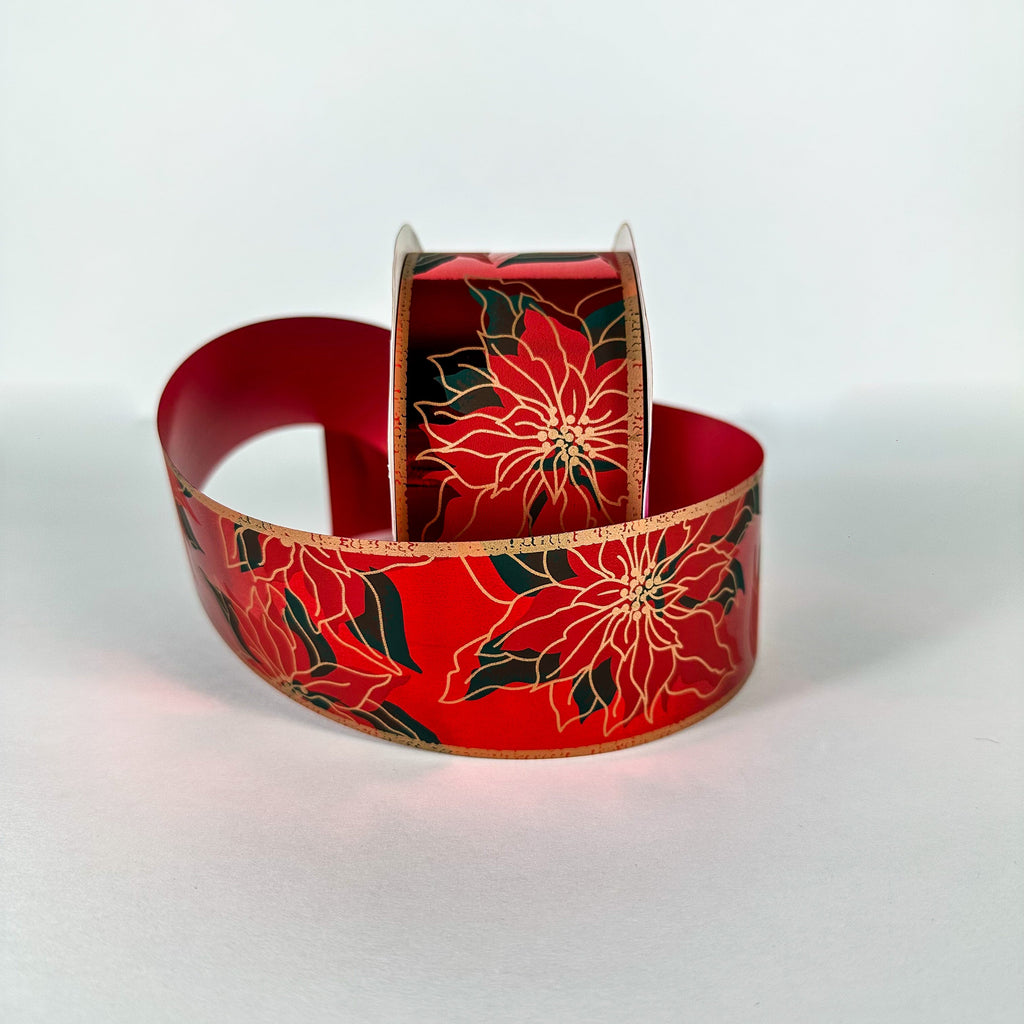 METALLIC RED CHRISTMAS EVE RIBBON