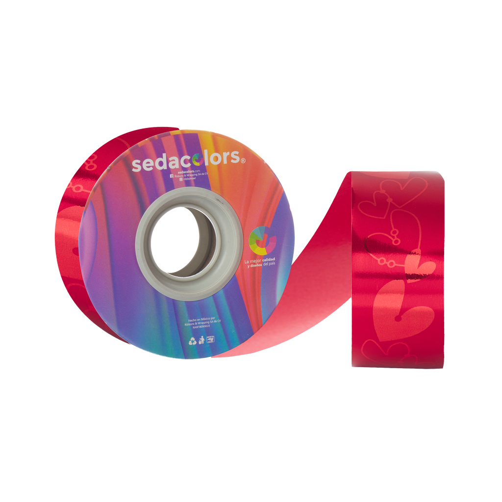 EVAN RED METALLIC RIBBON