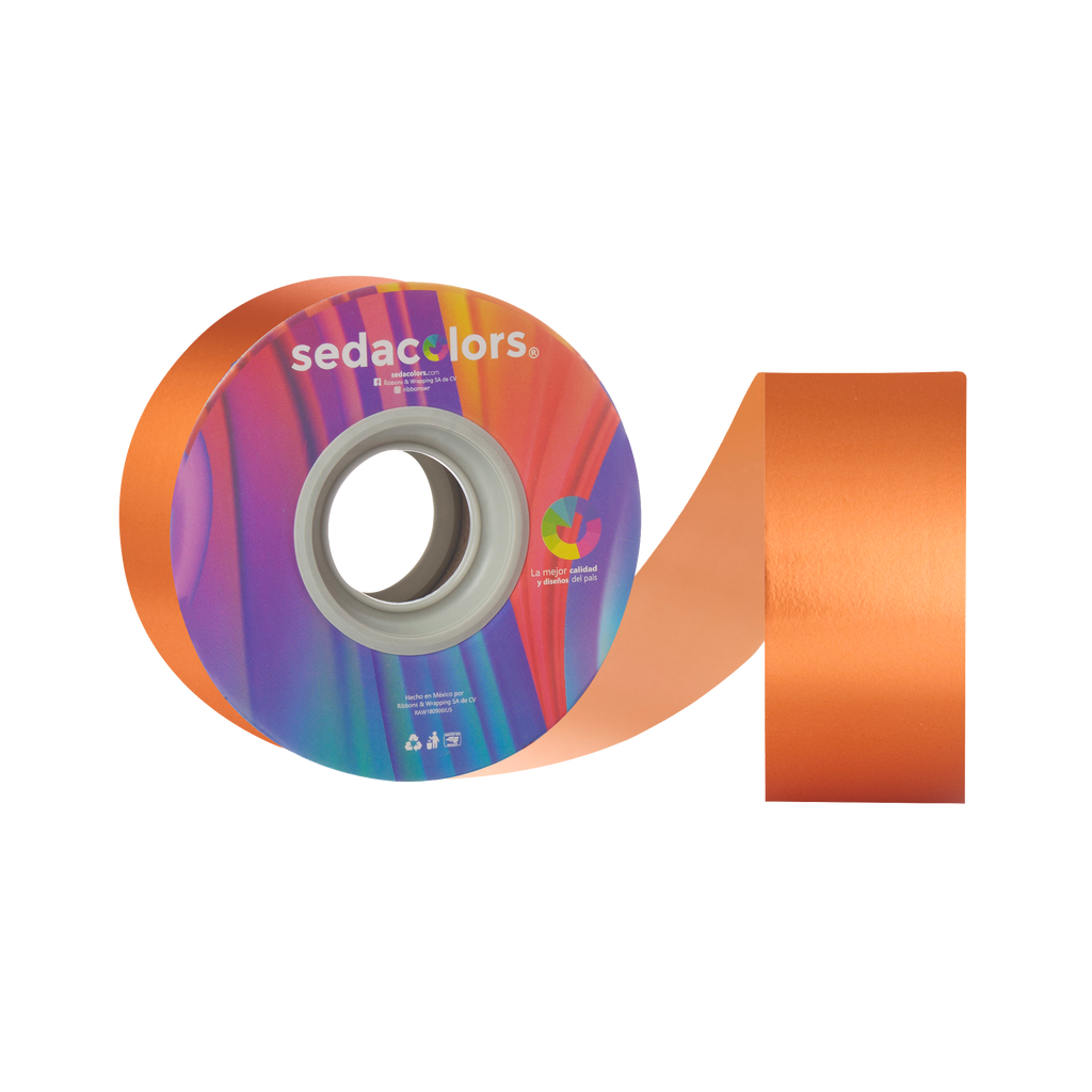 SILKY METAL ORANGE RIBBON