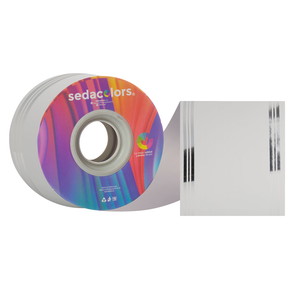 WHITE LAME RIBBON