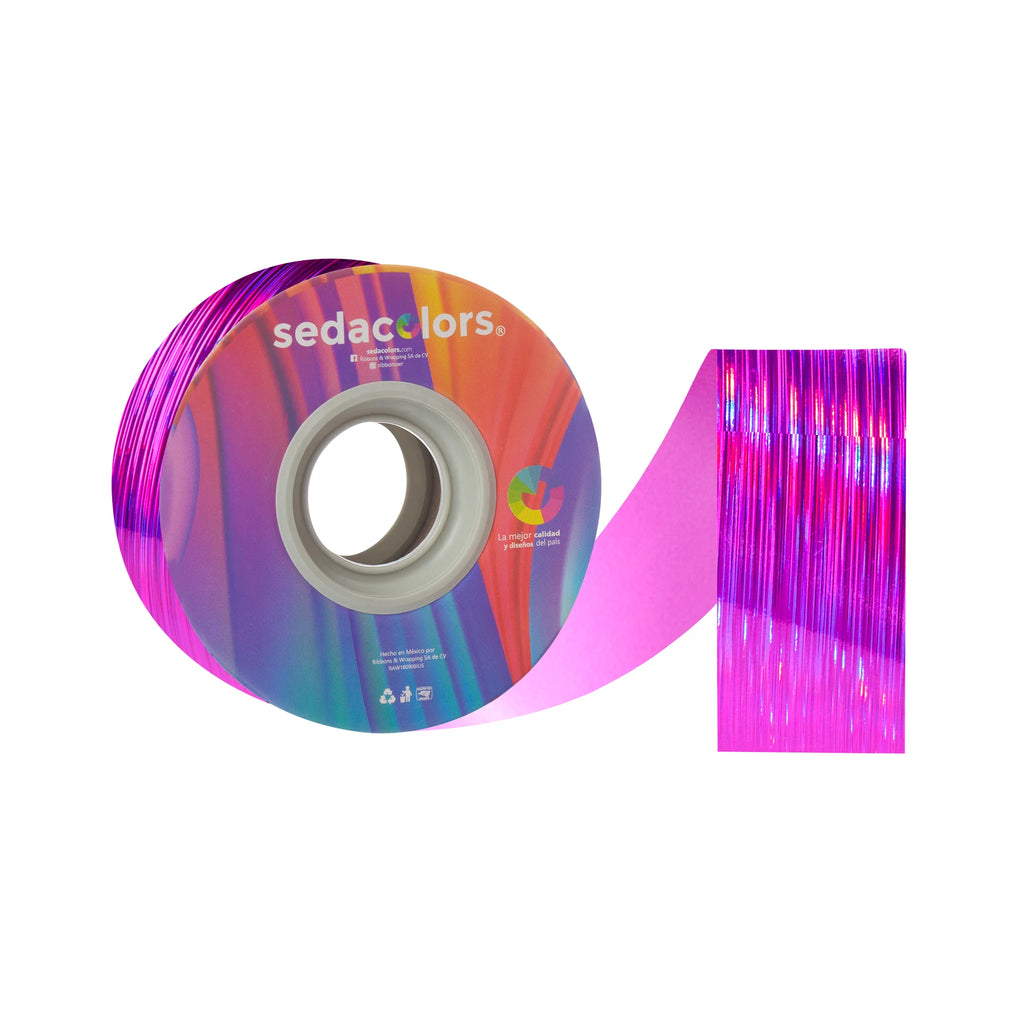 FUCHSIA HOLOGRAM RAIN RIBBON