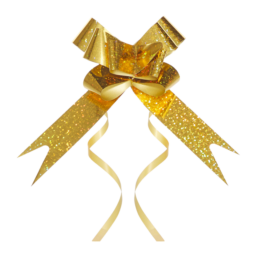 GOLD HOLOGRAM BUTTERFLY PULL BOW