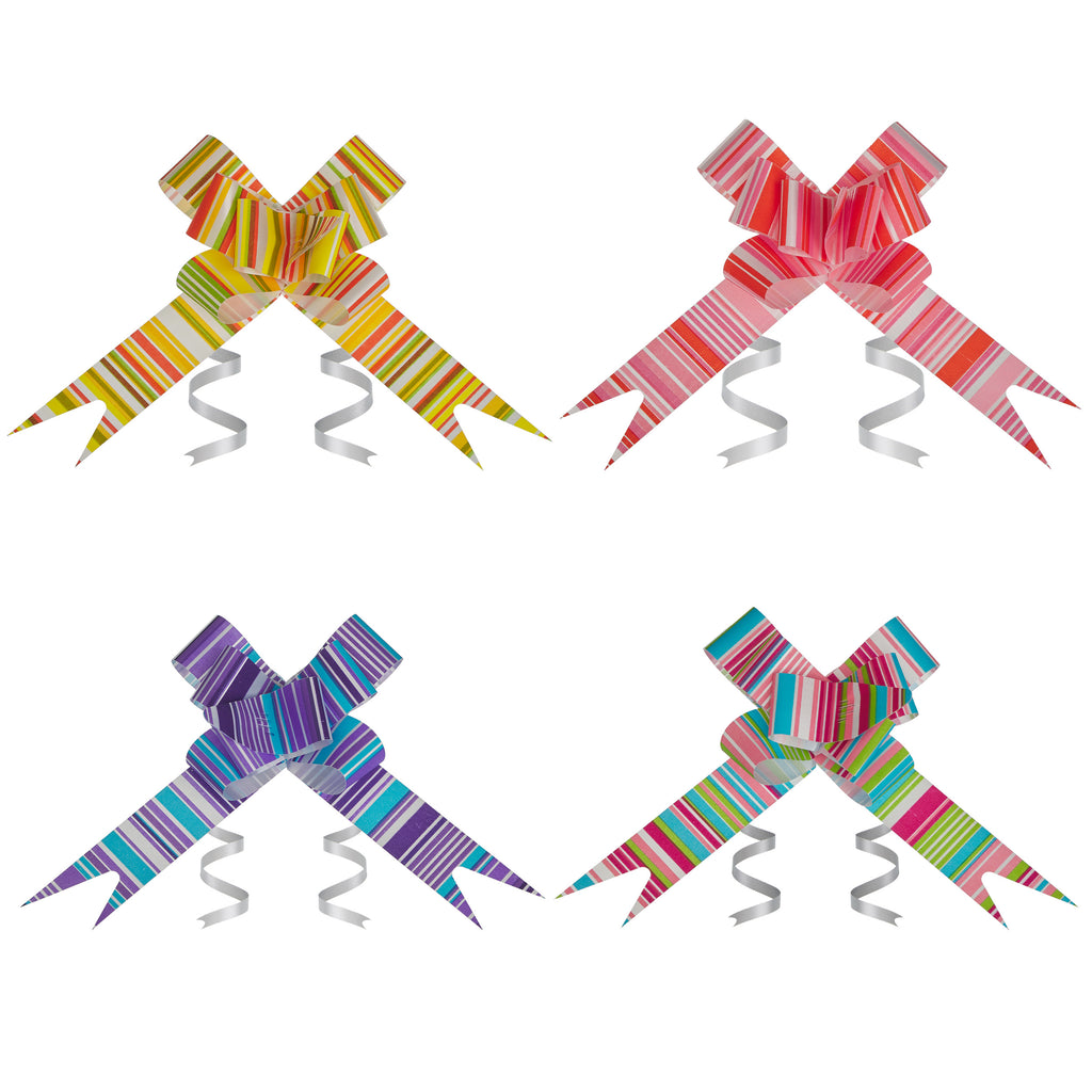 ASSORTED "LINES" BUTTERFLY PULL BOW