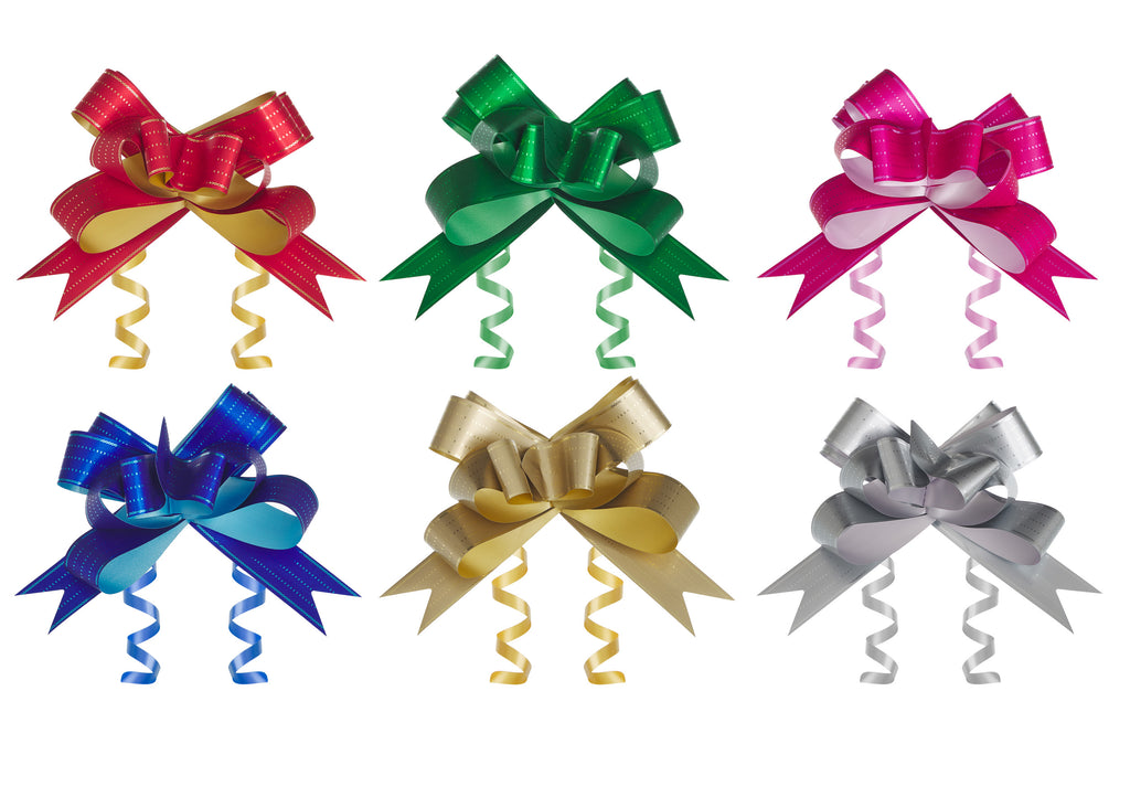 ASSORTED "STRIPES" BUTTERFLY PULL BOW