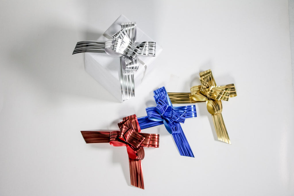 ASSORTED METALLIC FILLING BUTTERFLY PULL BOW