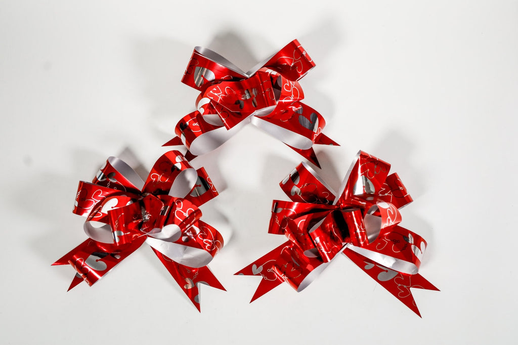 EVAN METALLIC RED BUTTERFLY PULL BOW