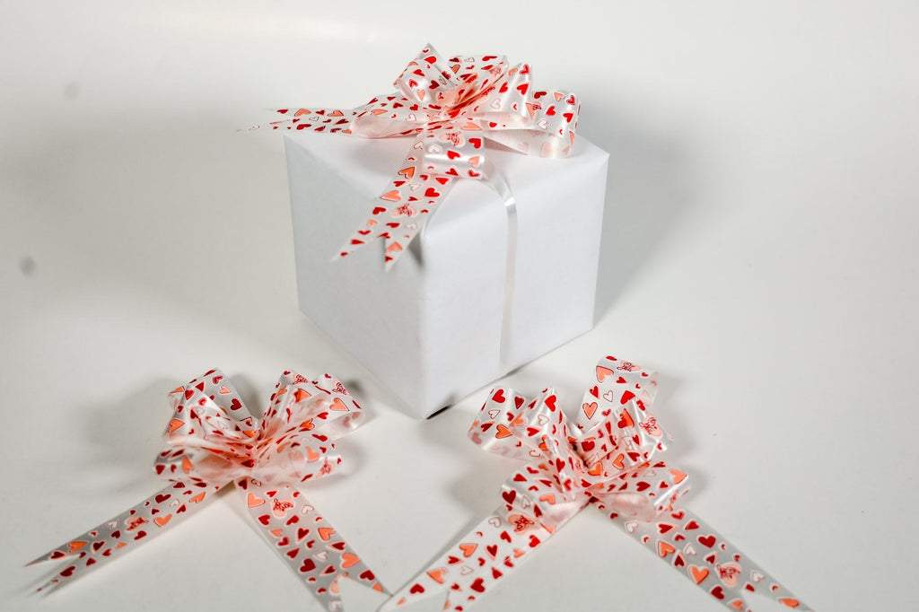 RED "PINK SILVER" BUTTERFLY PULL BOW