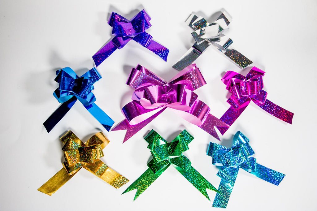 ASSORTED SPECIAL HOLOGRAM BUTTERFLY PULL BOW