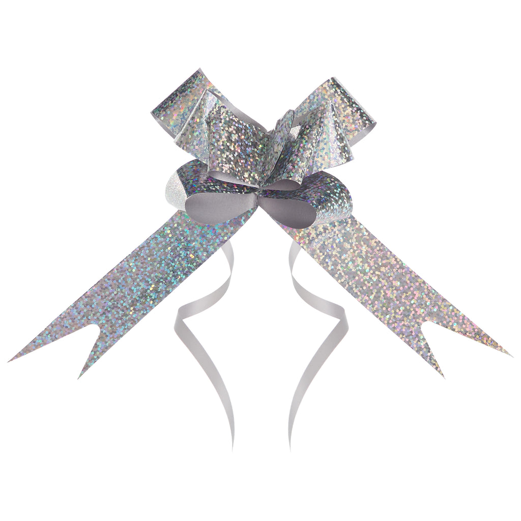 SILVER HOLOGRAM BUTTERFLY PULL BOW