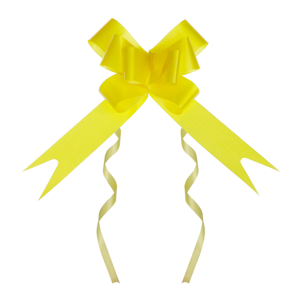 YELLOW PLAIN BUTTERFLY PULL BOW
