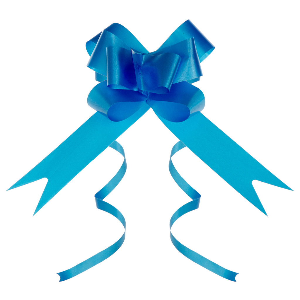 TURQUOISE PLAIN BUTTERFLY PULL BOW