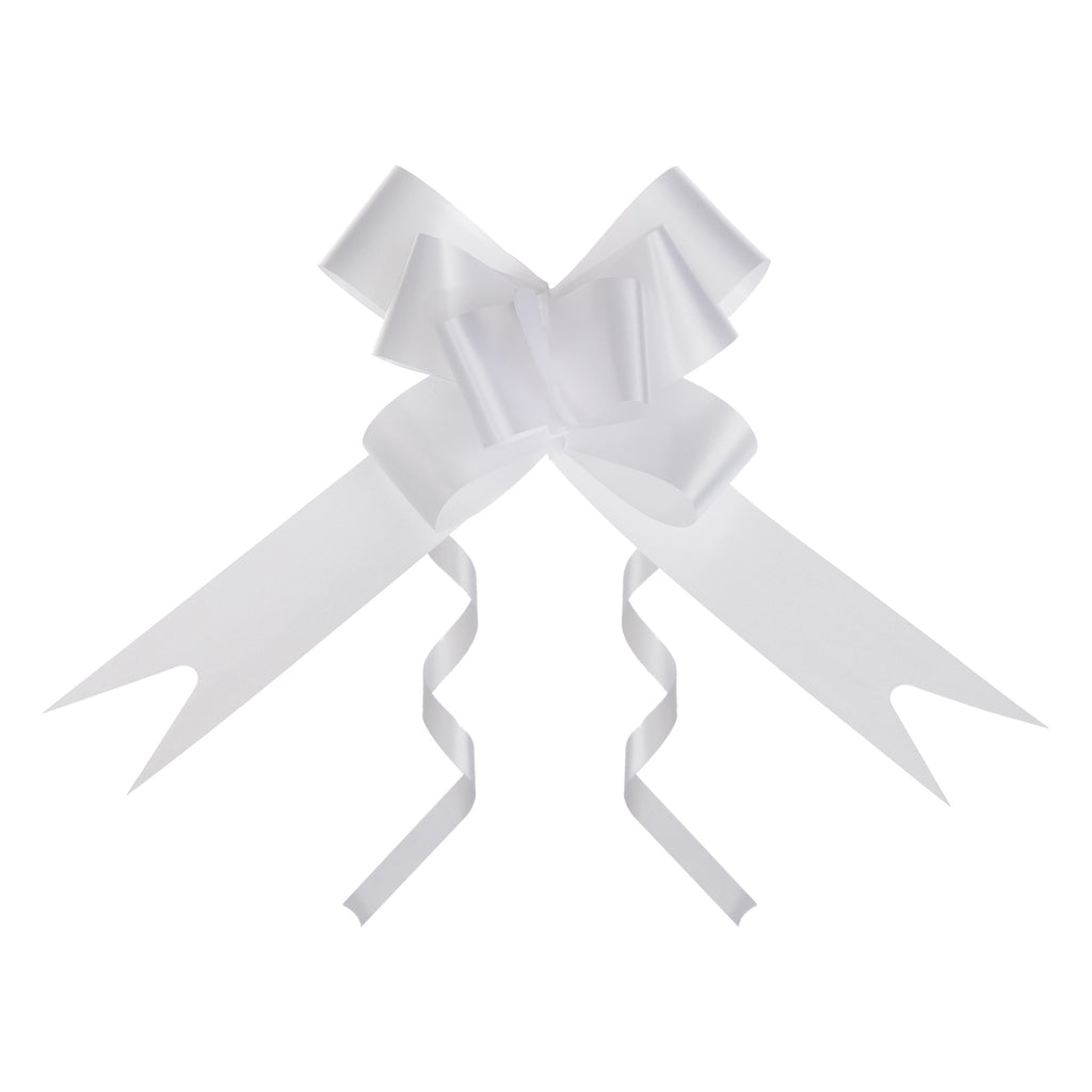 WHITE PLAIN BUTTERFLY PULL BOW