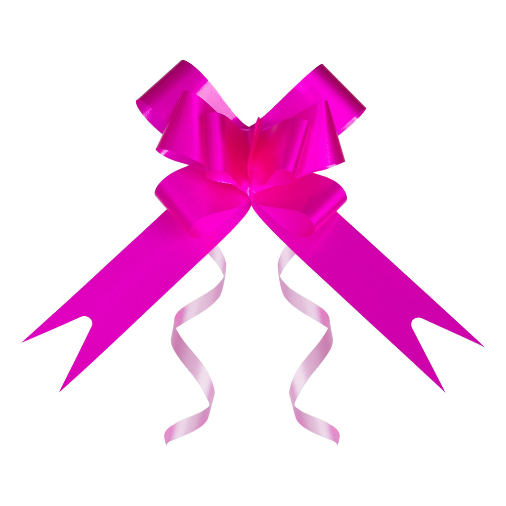 FUCHSIA PLAIN BUTTERFLY PULL BOW