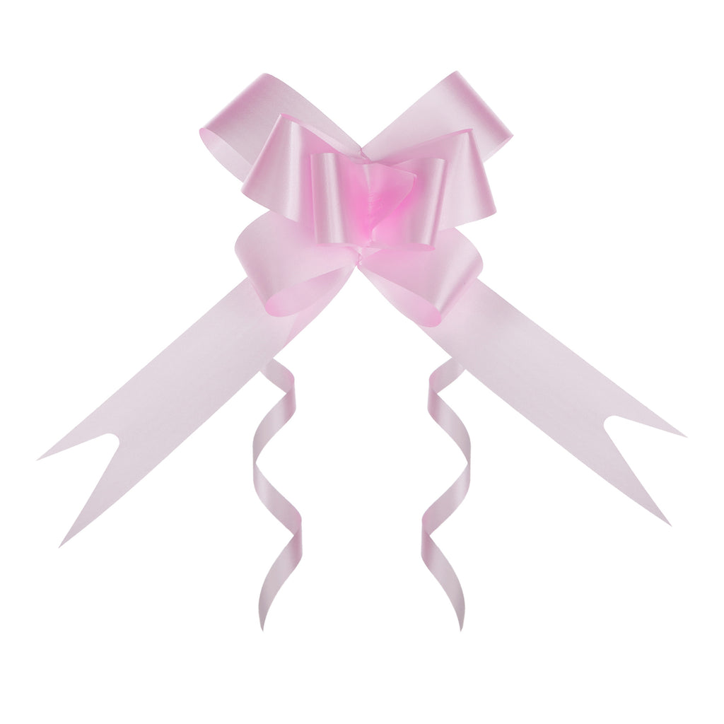 LIGHT PINK PLAIN BUTTERFLY PULL BOW
