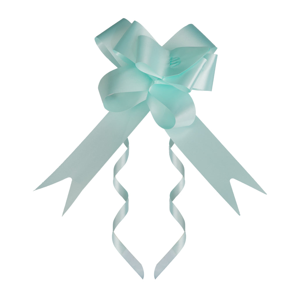 AQUA GREEN PLAIN BUTTERFLY PULL BOW
