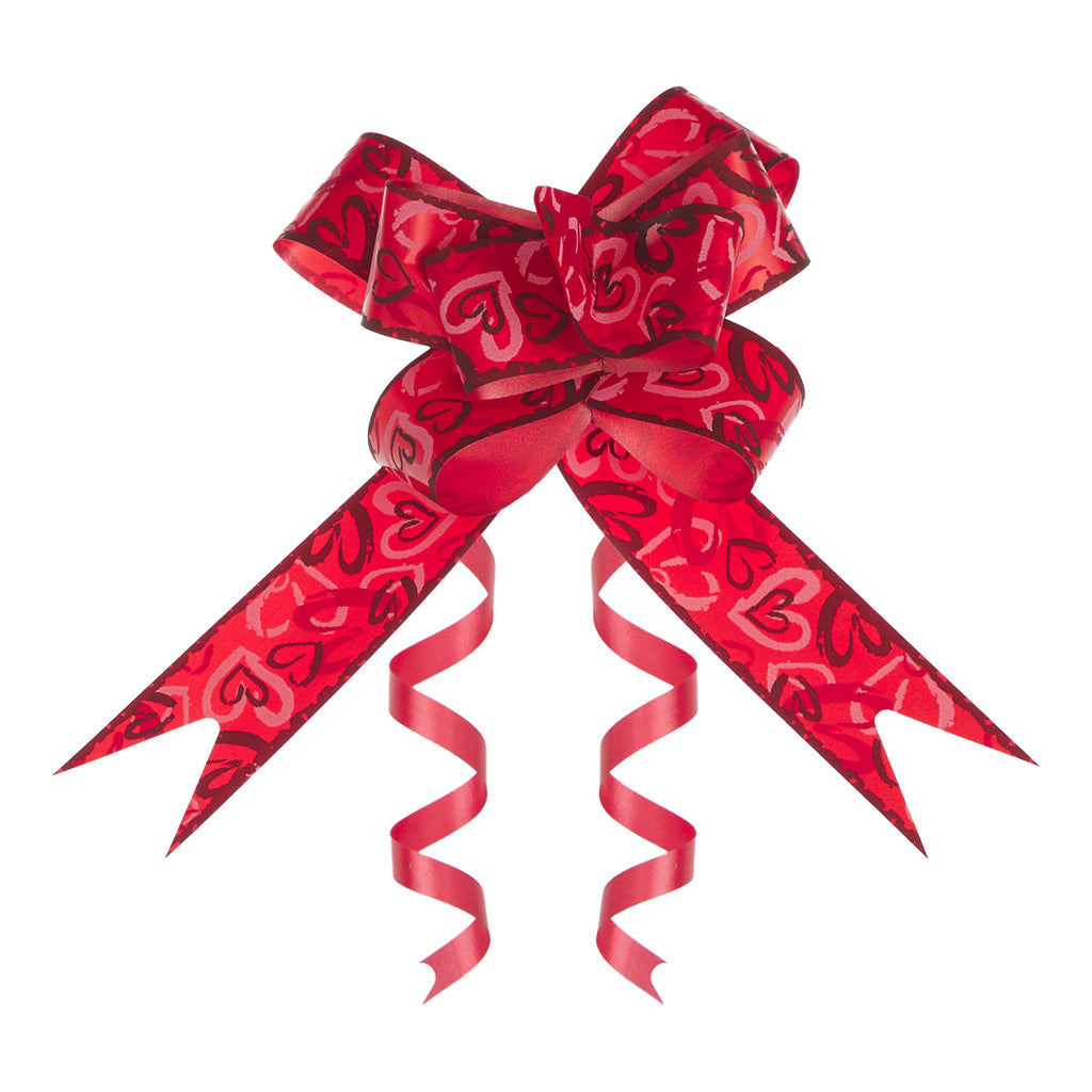 "LOVE PLAIN" RED BUTTERFLY PULL BOW