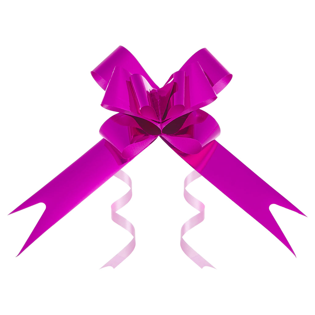 METALLIC FUCHSIA BUTTERFLY PULL BOW