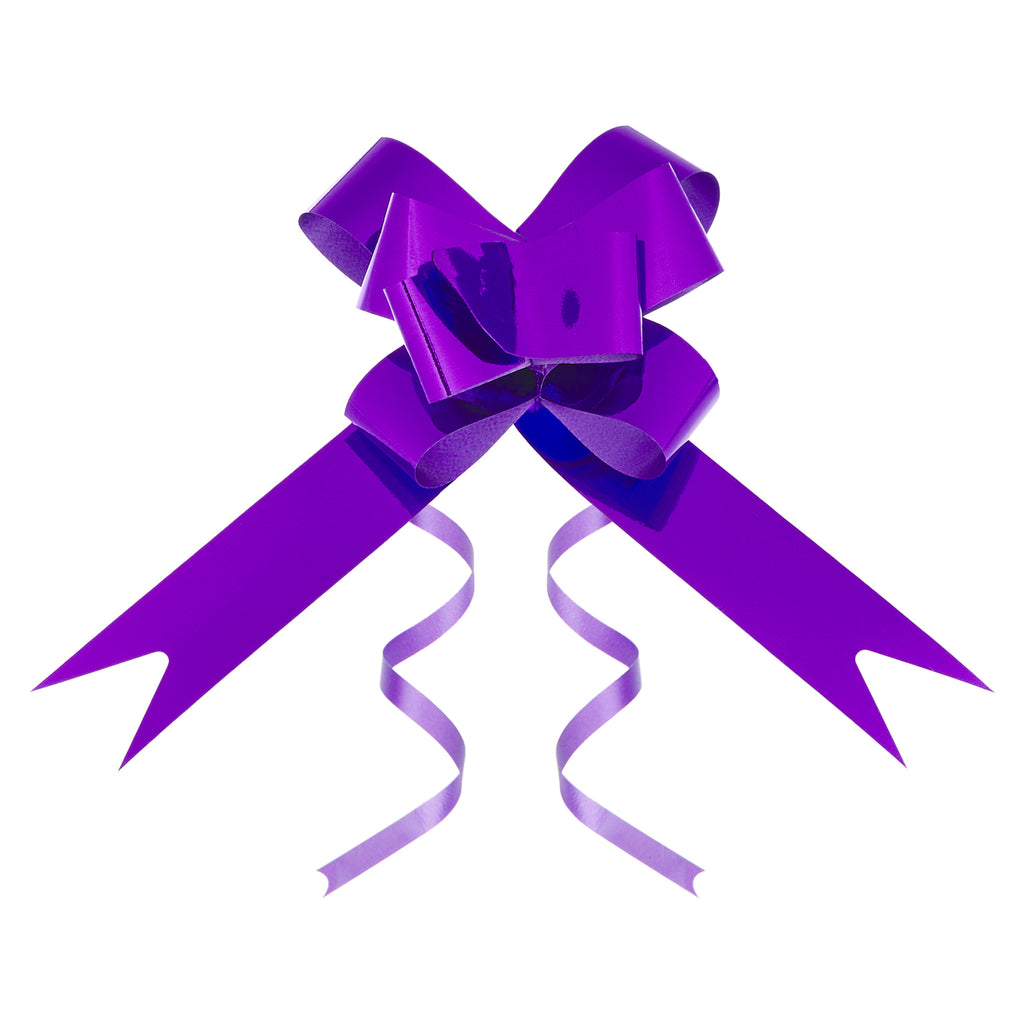 METALLIC PURPLE BUTTERFLY PULL BOW