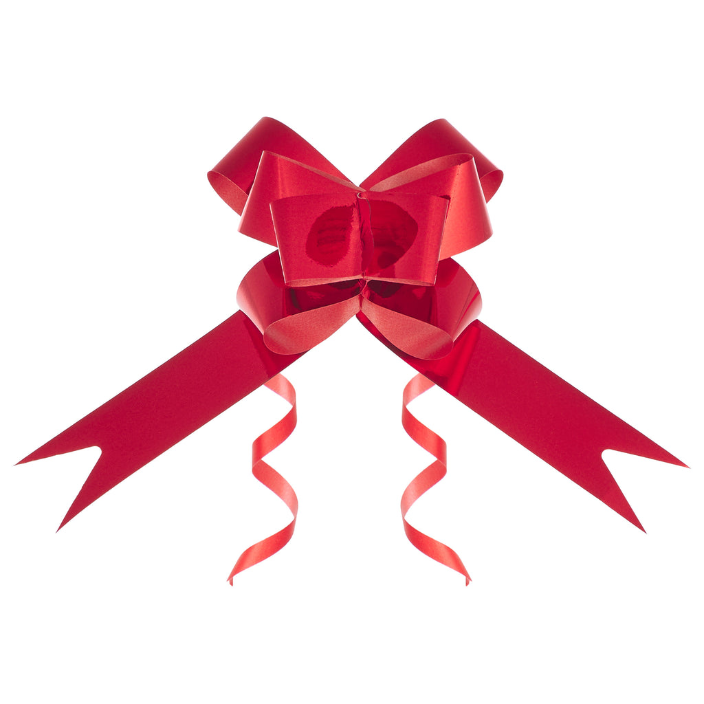 METALLIC RED BUTTERFLY PULL BOW