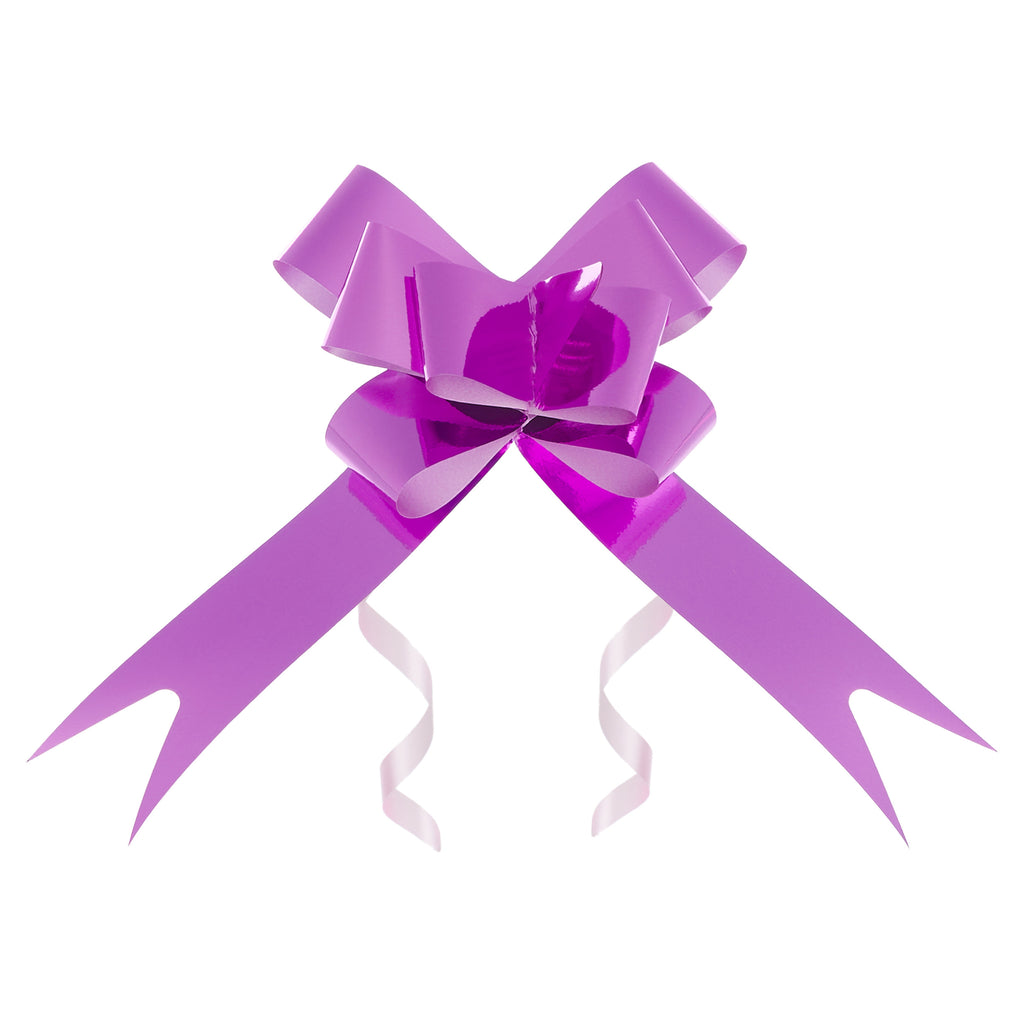 METALLIC MEXICAN PINK BUTTERFLY PULL BOW