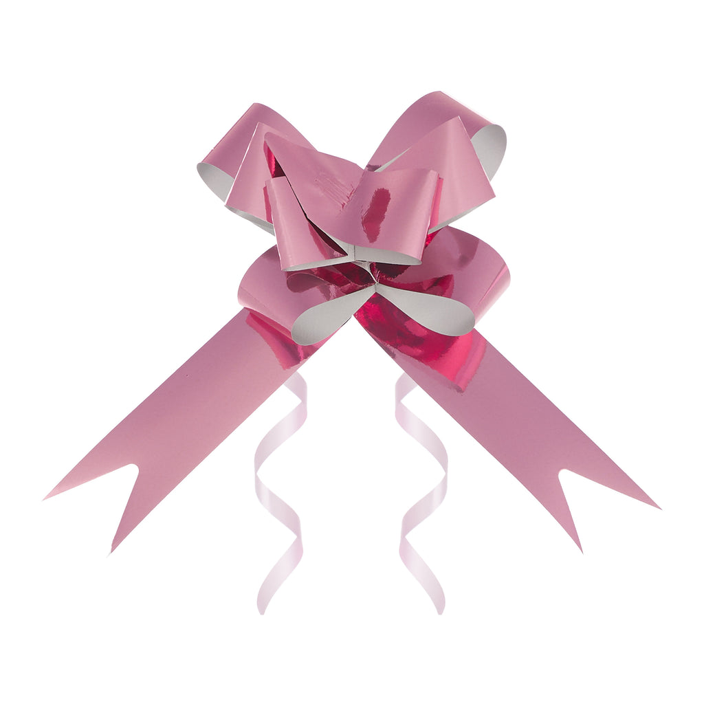 METALLIC LIGHT PINK BUTTERFLY PULL BOW