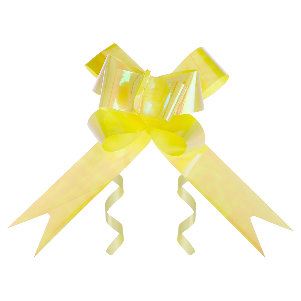 YELLOW PEARLESCENT BUTTERFLY PULL BOW