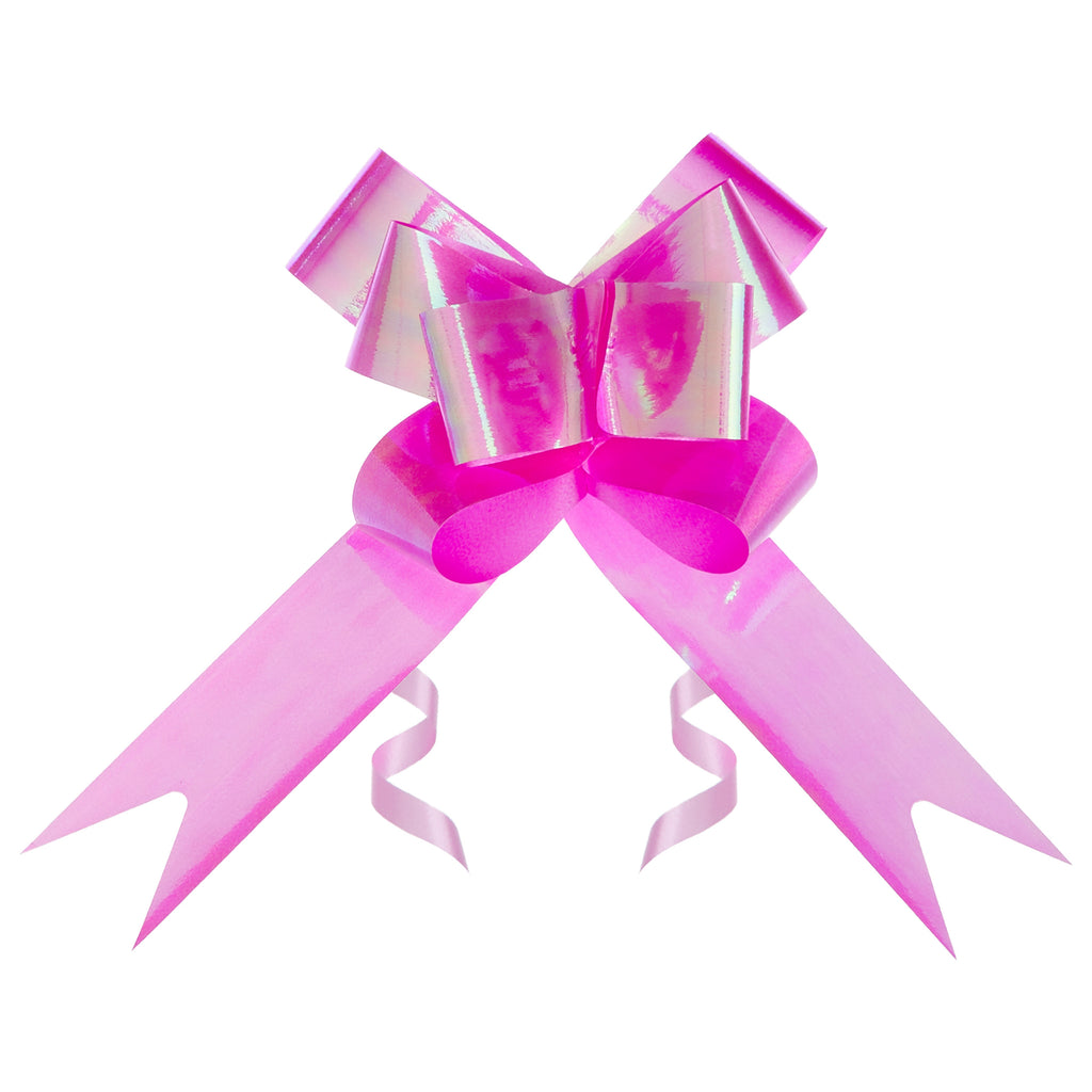 FUCHSIA PEARLESCENT BUTTERFLY PULL BOW