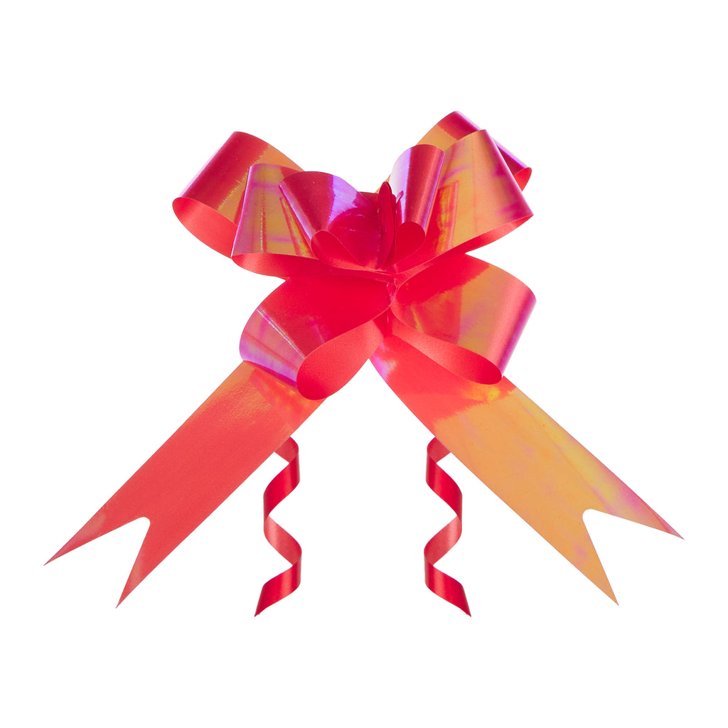 RED PEARLESCENT BUTTERFLY PULL BOW