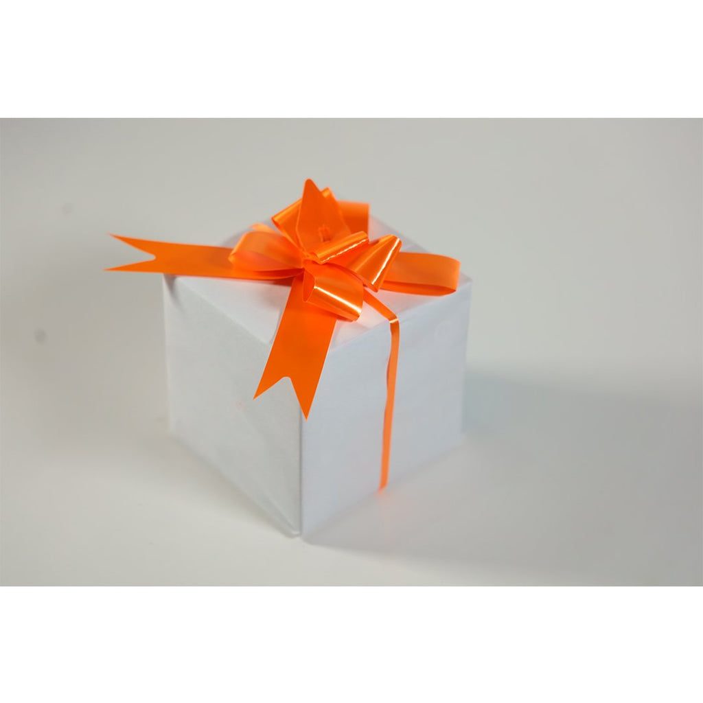 ORANGE PLAIN BUTTERFLY PULL BOW