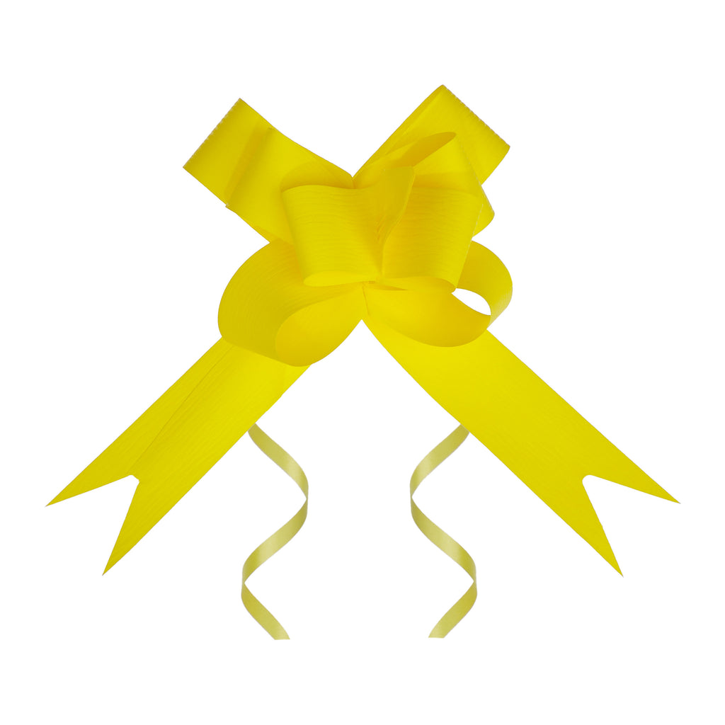 SYNTHETIC PAPER YELLOW BUTTERFLY PULL BOW