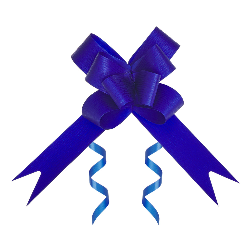 SYNTHETIC PAPER ROYAL BLUE BUTTERFLY PULL BOW