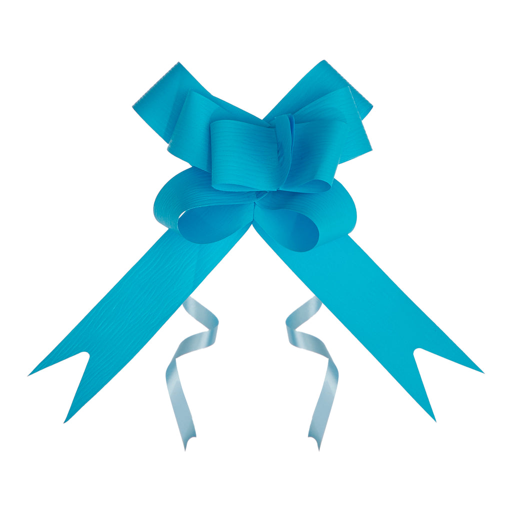 SYNTHETIC PAPER TURQUOISE BUTTERFLY PULL BOW