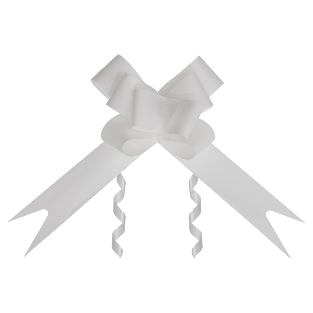 SYNTHETIC PAPER WHITE BUTTERFLY PULL BOW