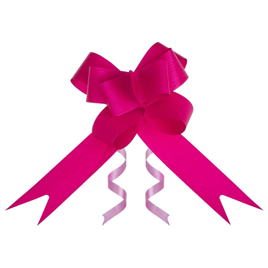 SYNTHETIC PAPER FUCHSIA BUTTERFLY PULL BOW