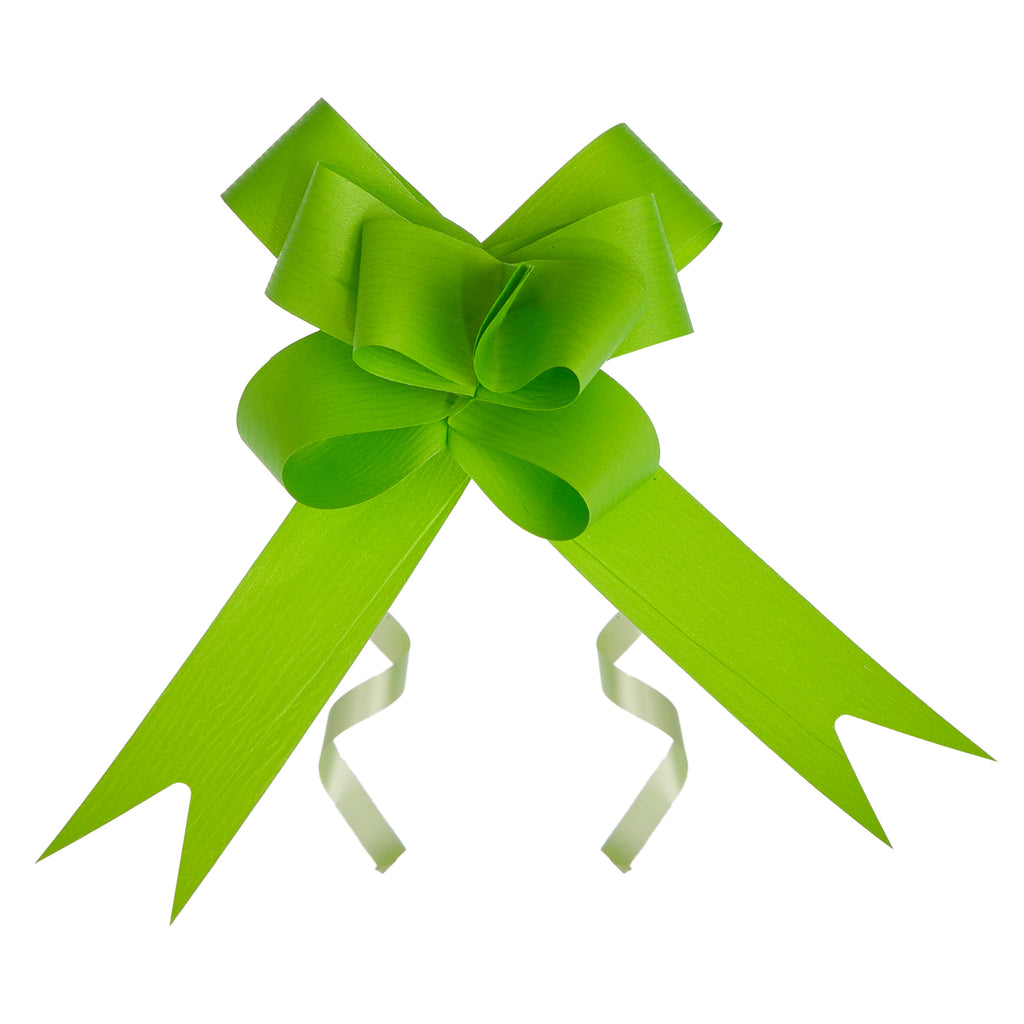 SYNTHETIC PAPER APPLE GREEN BUTTERFLY PULL BOW