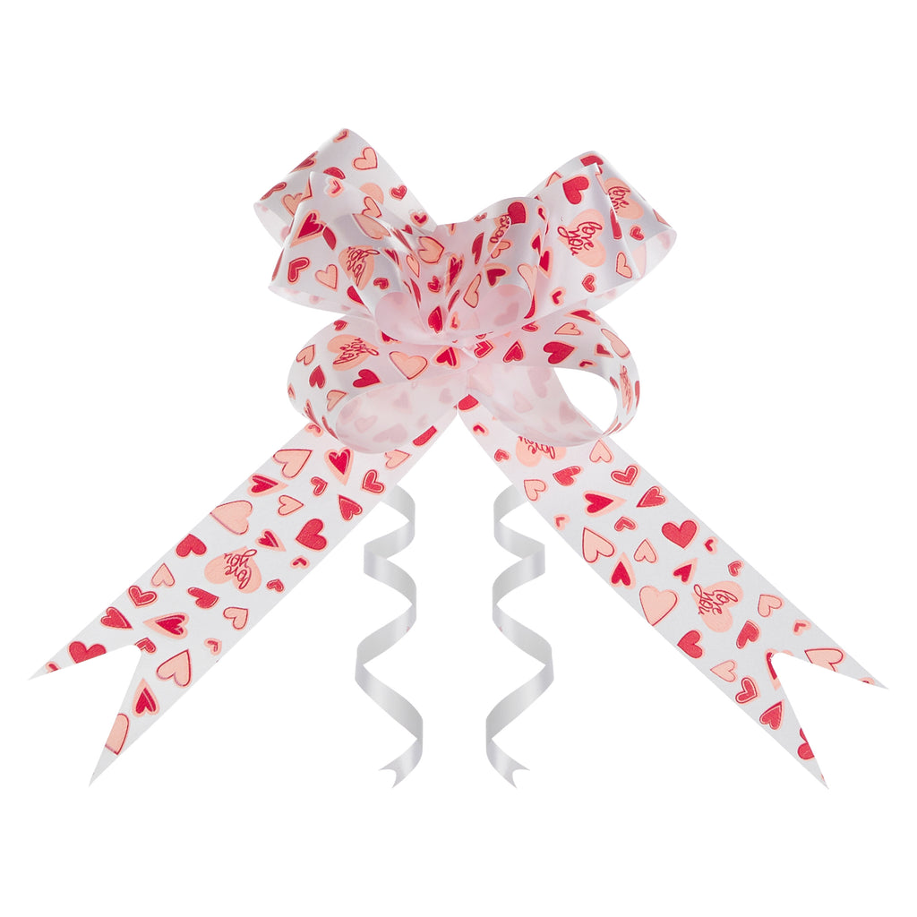 RED "PINK SILVER" BUTTERFLY PULL BOW