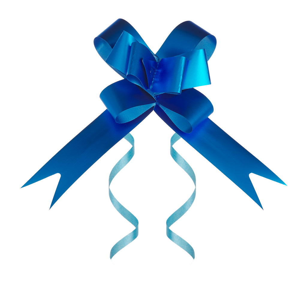 SILKY METAL ROYAL BLUE BUTTERFLY PULL BOW
